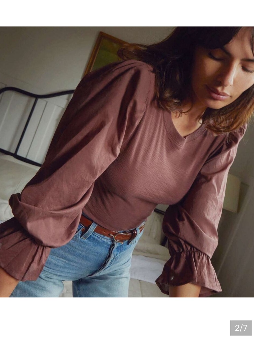 Nation LTD Carly Puff Sleeve Top